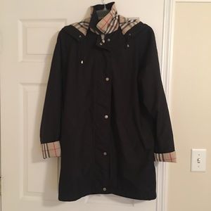 Burberry black raincoat